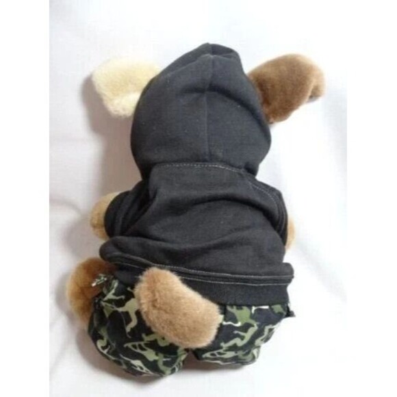 Build A Bear BIG AIR Tan Plush Green Camo Suit Snowboard Hoodie Shorts Gift - Picture 2 of 5
